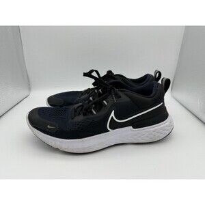 Nike React Miler 2 Sneakers Womens 8.5 Navy/Black Athletic Gym Running Travel